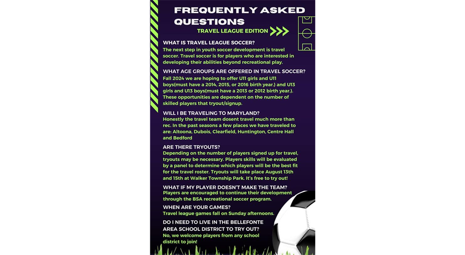 What is BSA Travel Soccer?